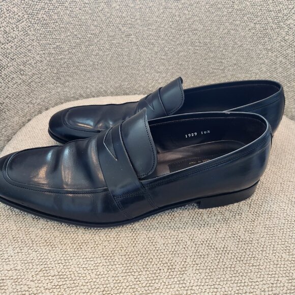 To Boot New York 1929 Adam Derrick Penny Loafers Black Leather - 10.5M main image 9